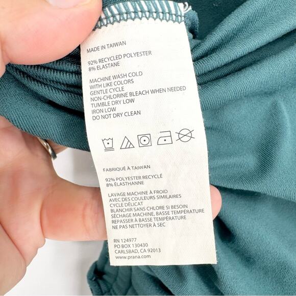 PrAna Remy Ruched Fold Over Skirt Leggings In Deep Balsam S Outdoor Athleisure - Picture 12 of 13